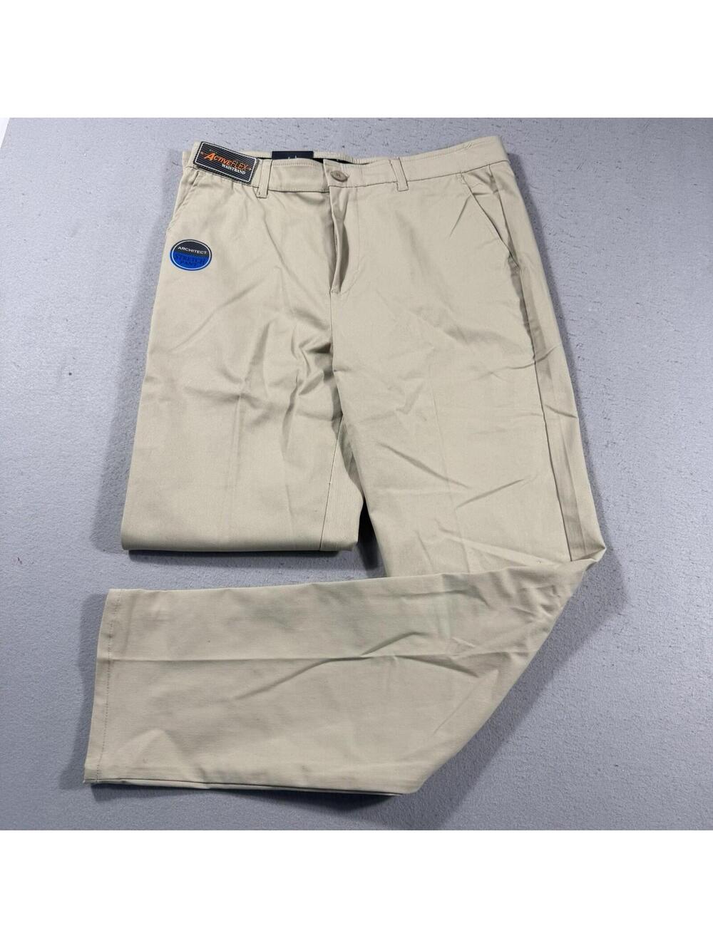 NWT Architect ActiveFlex Slim Fit Khaki Stretch Pants Men's 34x32‎